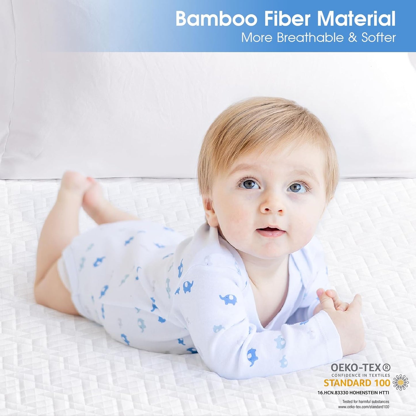 Hanherry 100% Waterproof Mattress Protector King Size, Mattress Cover 3D Air Fabric Cooling Mattress Pad Cover Smooth Soft Breathable Noiseless, 8''-21'' Deep Pocket