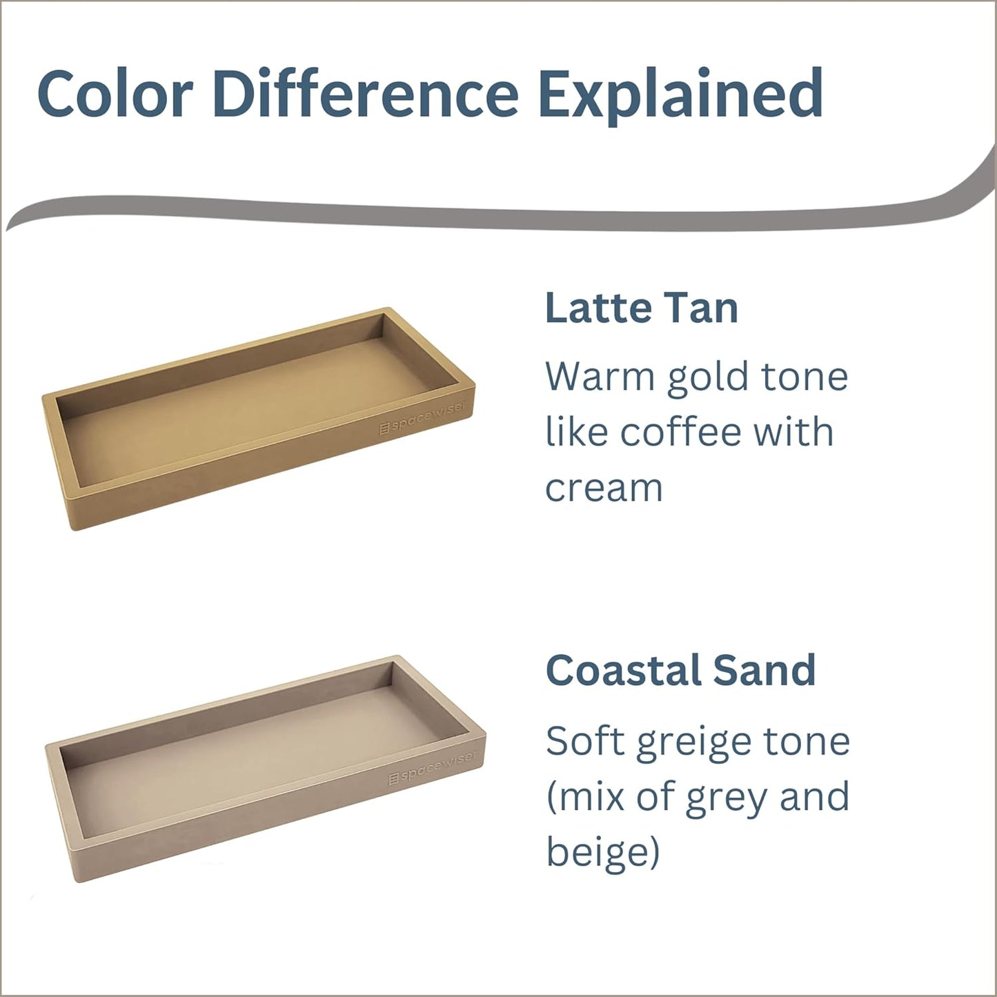 Countertop and Vanity Tray – Small 7.7" Silicone Soap Dispenser Trays, Flexible Bathroom Trays, Dish Soap Holder Kitchen Counter Caddy, Organizer Sink Tray for Soaps Bottles, Sponge, Keys