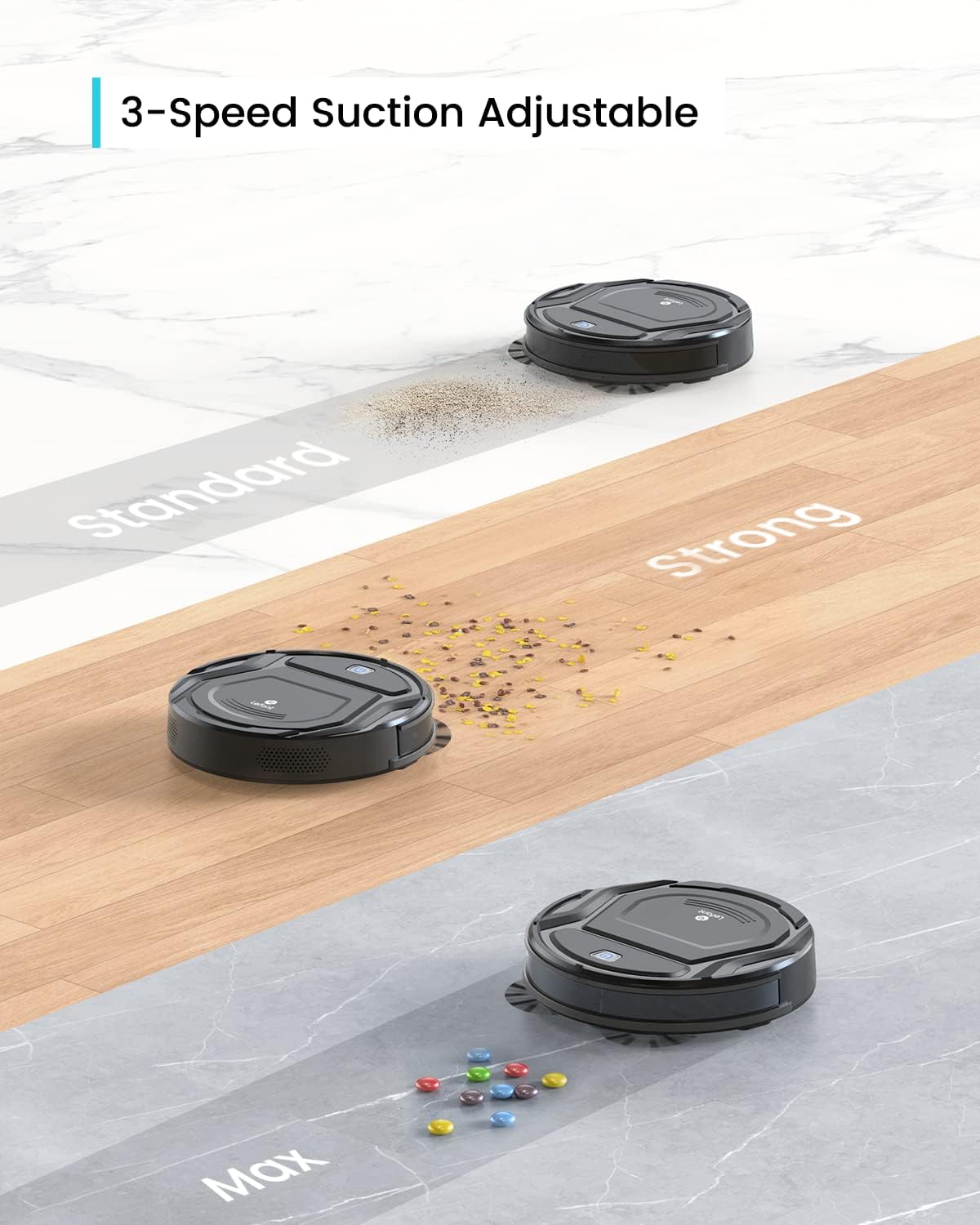 Lefant Vacuum and Mop Combo, WiFi/App/Alexa Control, 2000Pa Strong Suction 2 in 1 Mopping Robotic Vacuum Cleaner, Self-Charging, No Tangling, Slim, Ideal for Hard Floor, Pet Hair, Carpet M210B