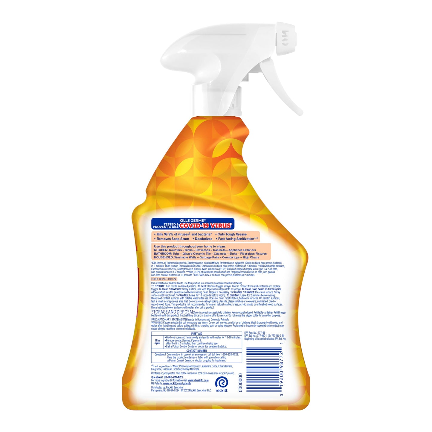 LYSOL Bathroom Cleaner Spray, Foaming Cleaner for Bathrooms, Showers, and Tubs, Mango & Hibiscus