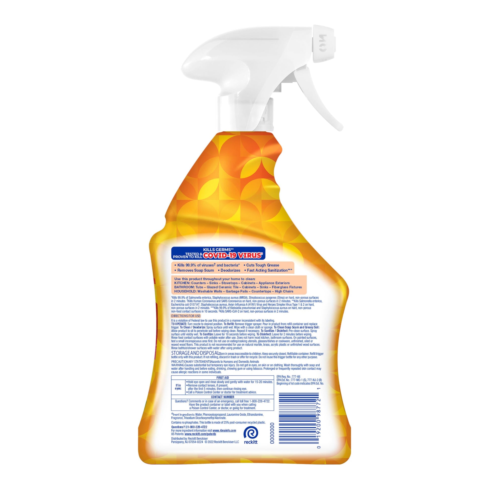 LYSOL Bathroom Cleaner Spray, Foaming Cleaner for Bathrooms, Showers, and Tubs, Mango & Hibiscus