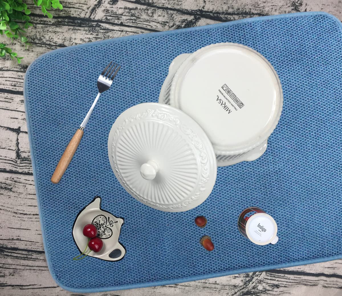 3 Pack Dish Drying Mat,Absorbent Microfiber Dishes Drainer Mats for Kitchen Counter Large Size 20 X