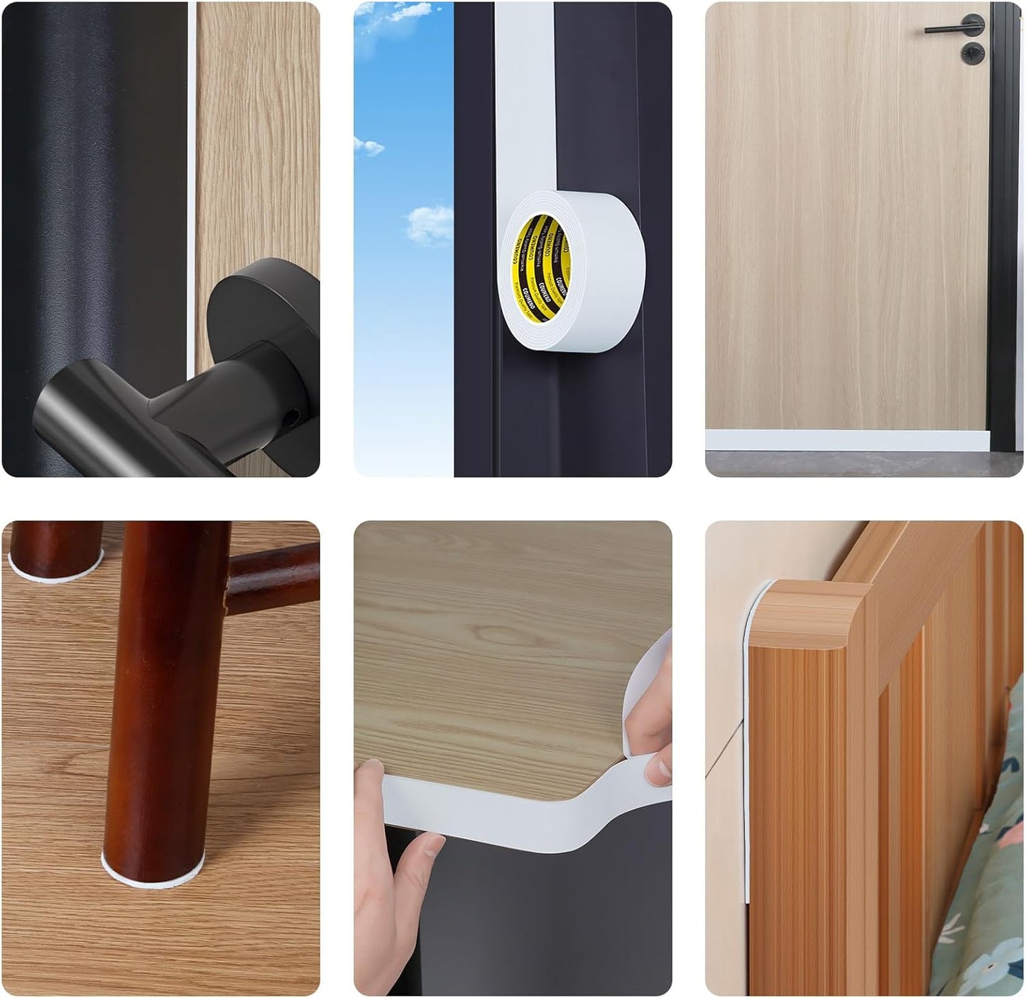 EVA Single-Sided Adhesive White Foam Tape, Single-Sided Sealing Strip Foam Pad Sponge Tape Window Weatherproof, Self-Adhesive Insulation Sealing Tape (White) 2inX9.84FT