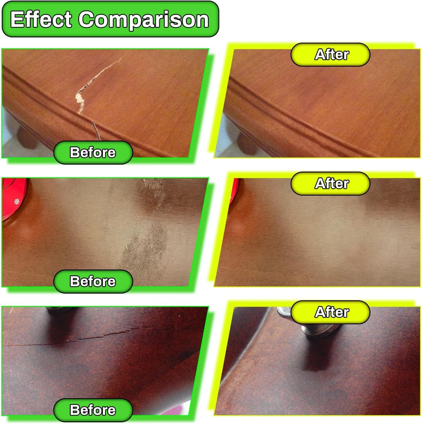 Wood Furniture Repair Kit,24 Colors Wood Fillers,Scratch Repair Covers & Removers for Repairing Scratches,Cracks,Dings and Holes in Cabinets, Cut Panels(Red Series)