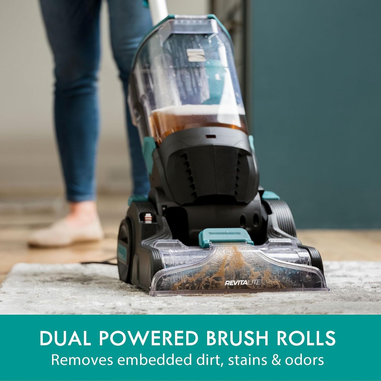 Kenmore KW4070 RevitaLite Pet Portable Carpet Cleaner with High Cleaning Power, 3.2L Clean Tank & 1.4L Dirty Tank, 25ft Cord Length and Two Easy Removable Brushroll for Rug & Upholstery