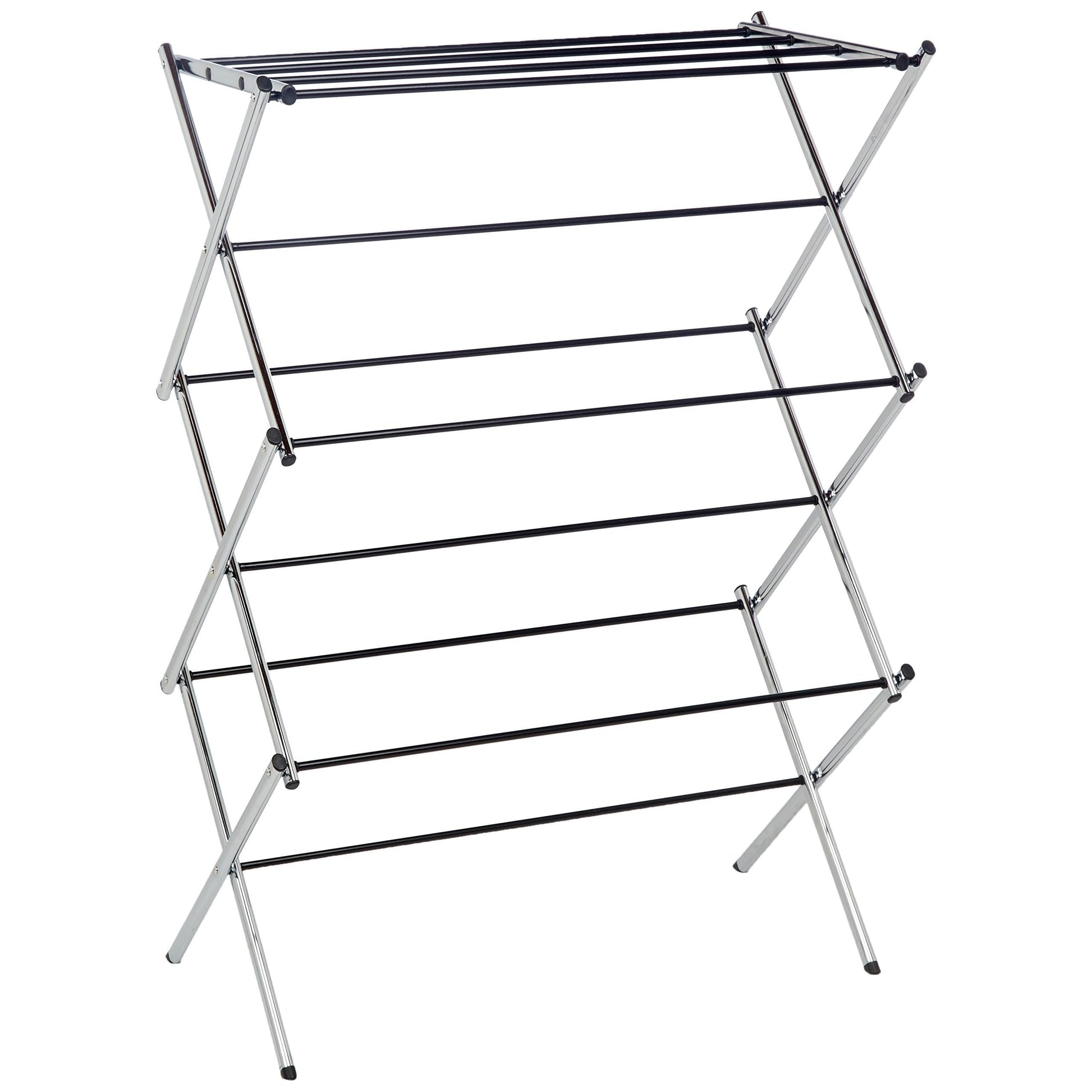 Amazon Basics Foldable Portable Metal Clothes Drying Rack for Indoor Air Drying, Energy Saving