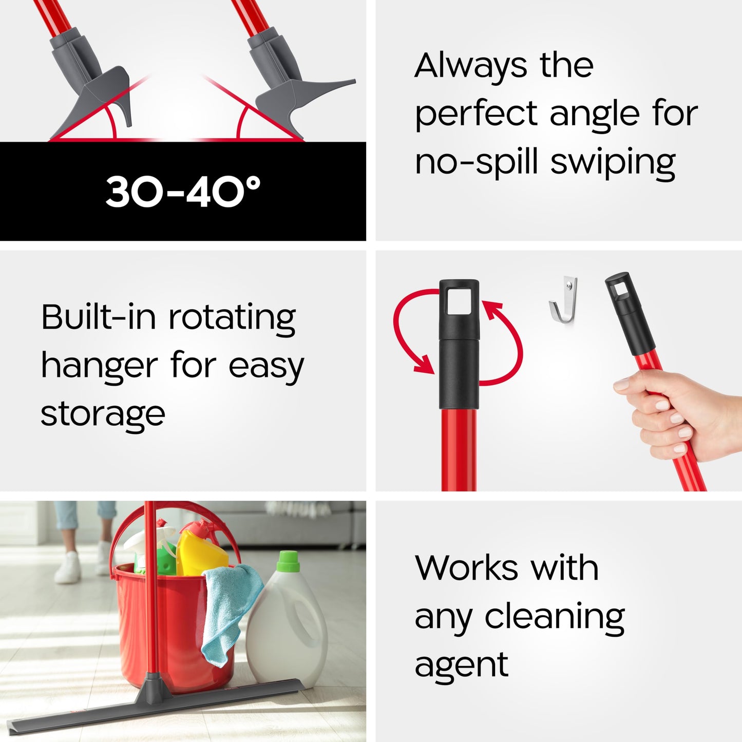 Tyroler Floor Squeegee Heavy Duty 24" | Floor Squeegee for Concrete Floors