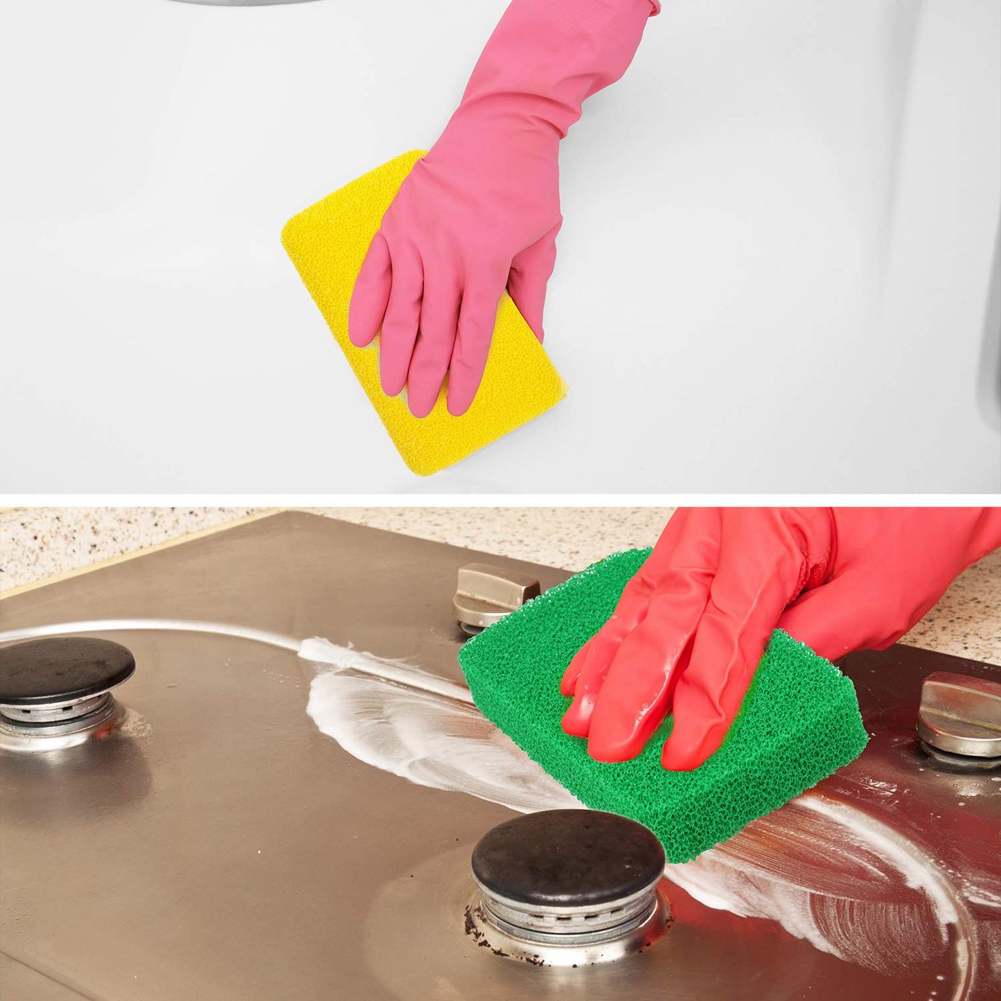 Patelai 10 Pcs Silicone Sponge for Dishes, Kitchen Silicone Dish Scrubber