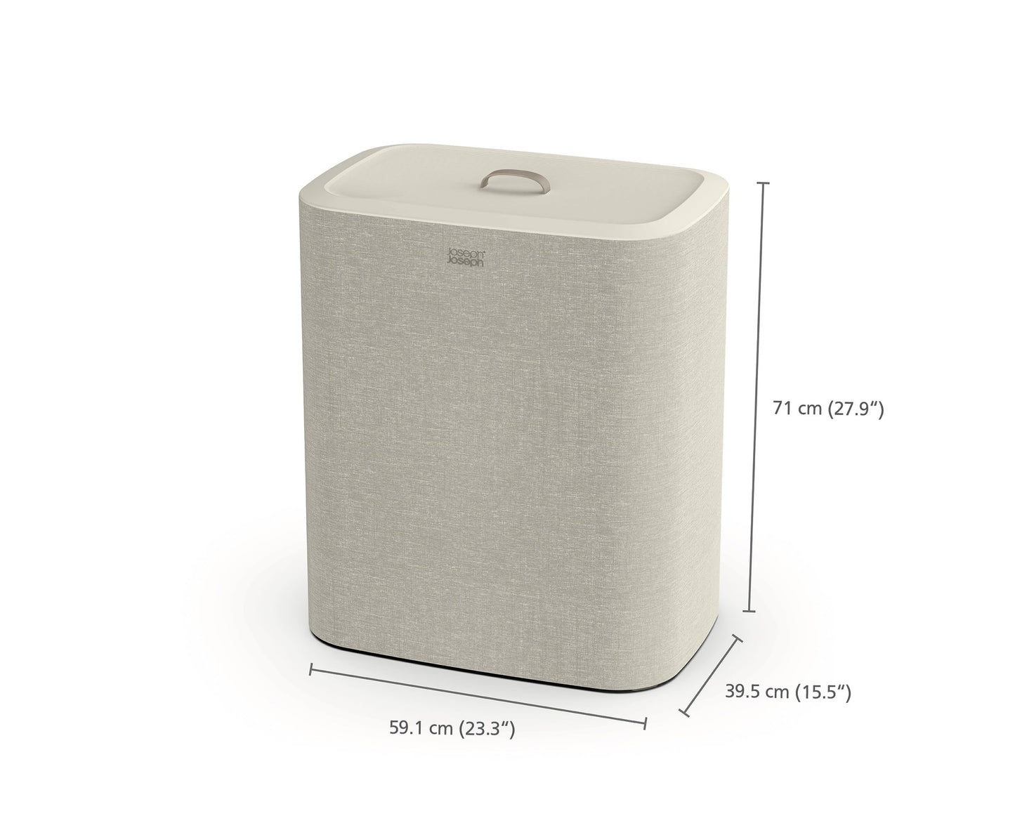Joseph Joseph Tota 90 liter/23.8 gallon Laundry Hamper Separation Basket with lid, 2 Removable