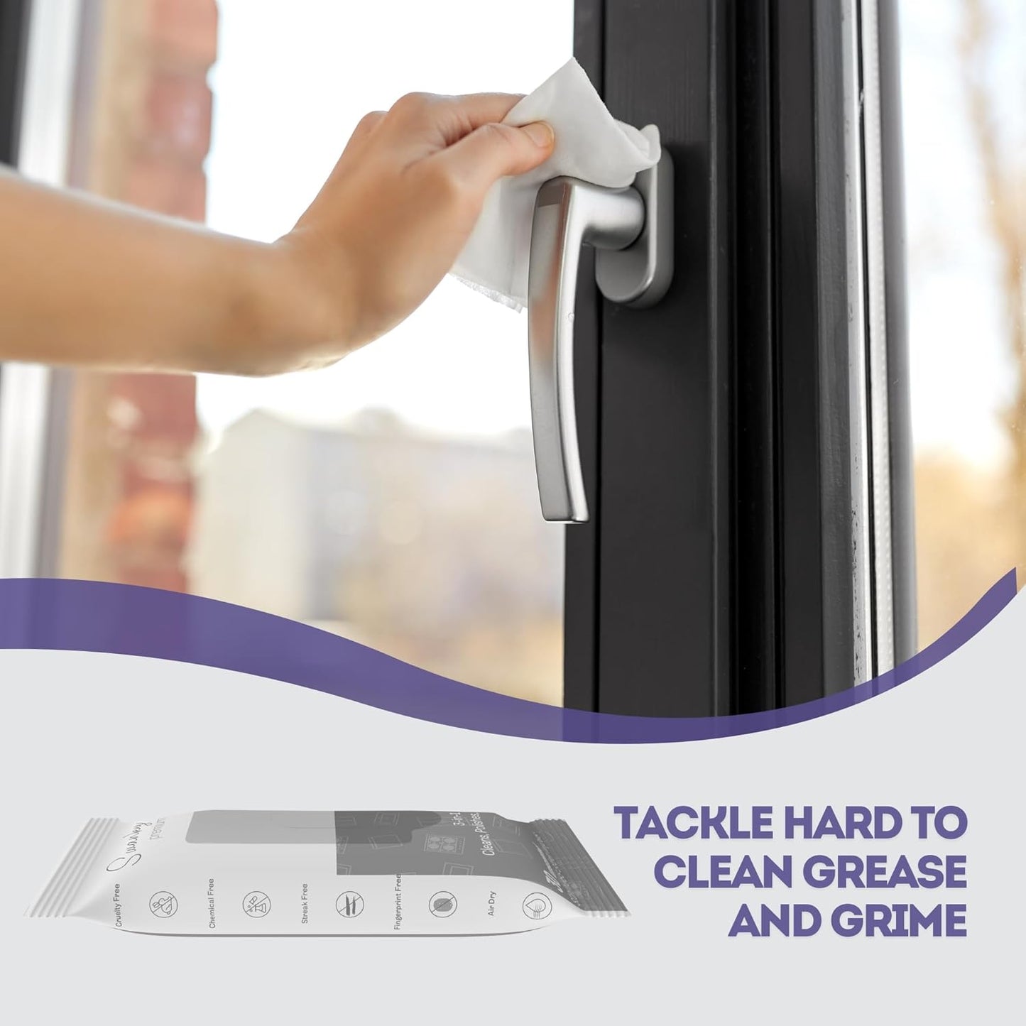 Swanky Stainless Steel Cleaner Wipes - Grime & Grease Remover Kitchen Cleaning Supplies - Clean & Shine, For Stove Top, Refrigerator, Sink, Oven, & Household Appliances - Soft Wipes, 30 Count