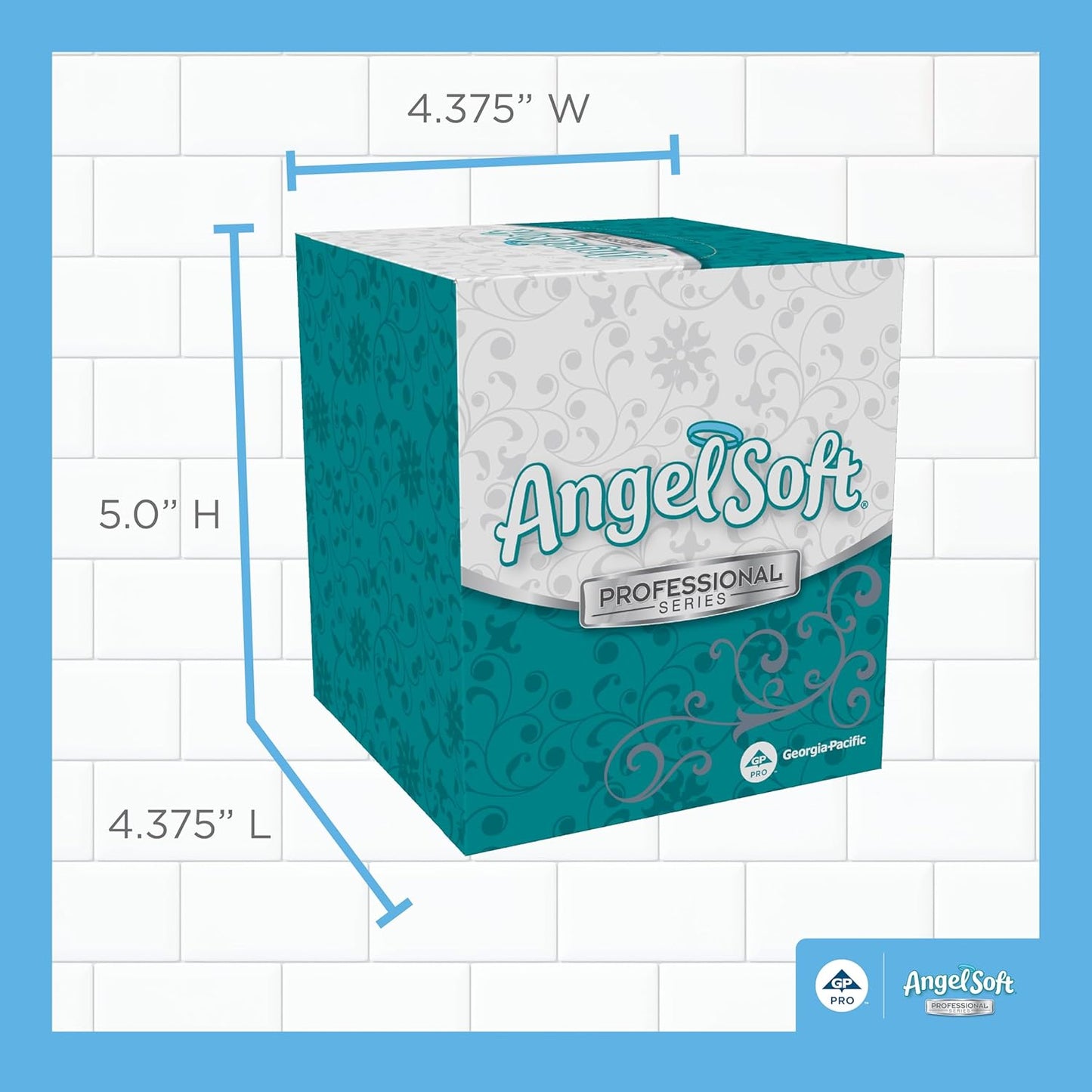 Angel Soft Professional Series 2-Ply Facial Tissue (46580), 96 Sheets, 36 Boxes, Bulk Pack, Ideal for Bathrooms, Meeting Rooms, Reception Areas
