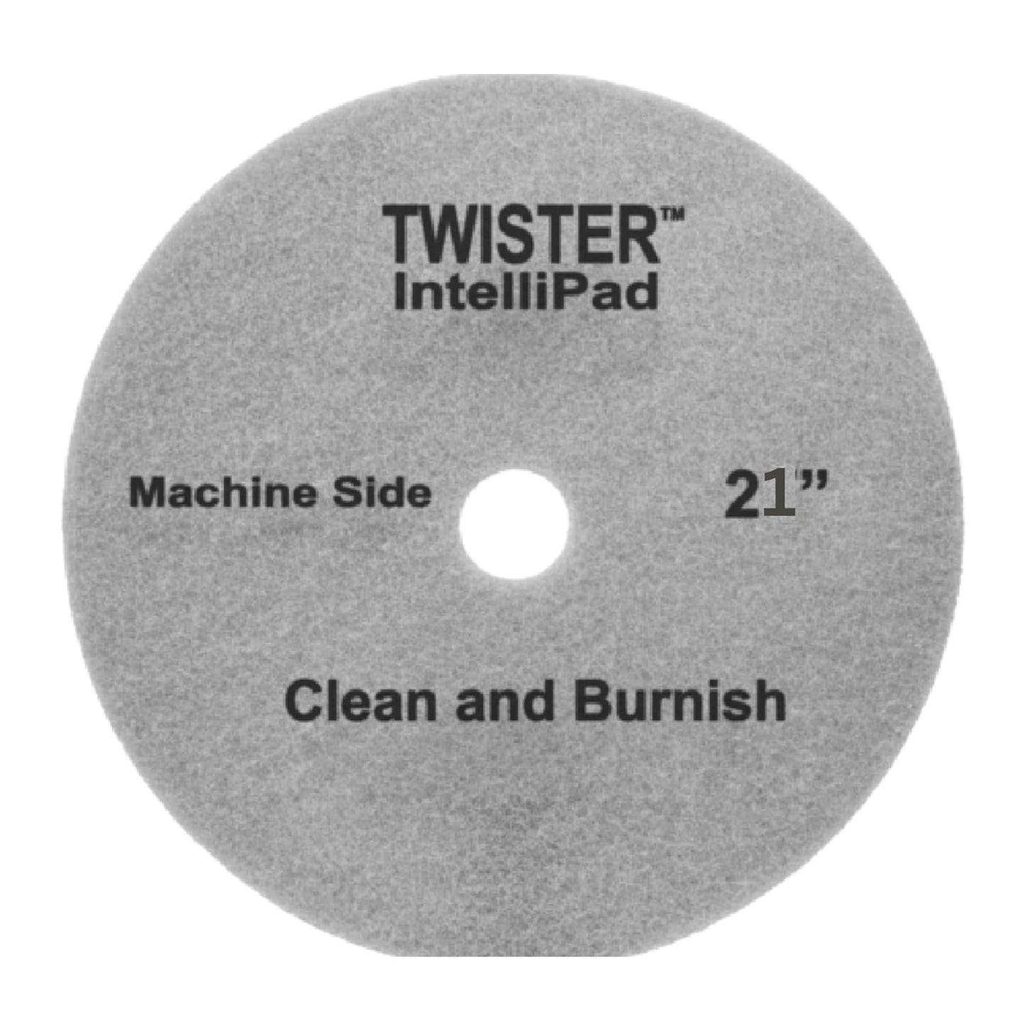 Diversey DD800576 TASKI Twister Intellipad Diamond Coated Floor Machine Cleaning Pad, Made in USA, Burnish to High Super Gloss Finish, Grey/Brown, 21-inch (Pack of 2)