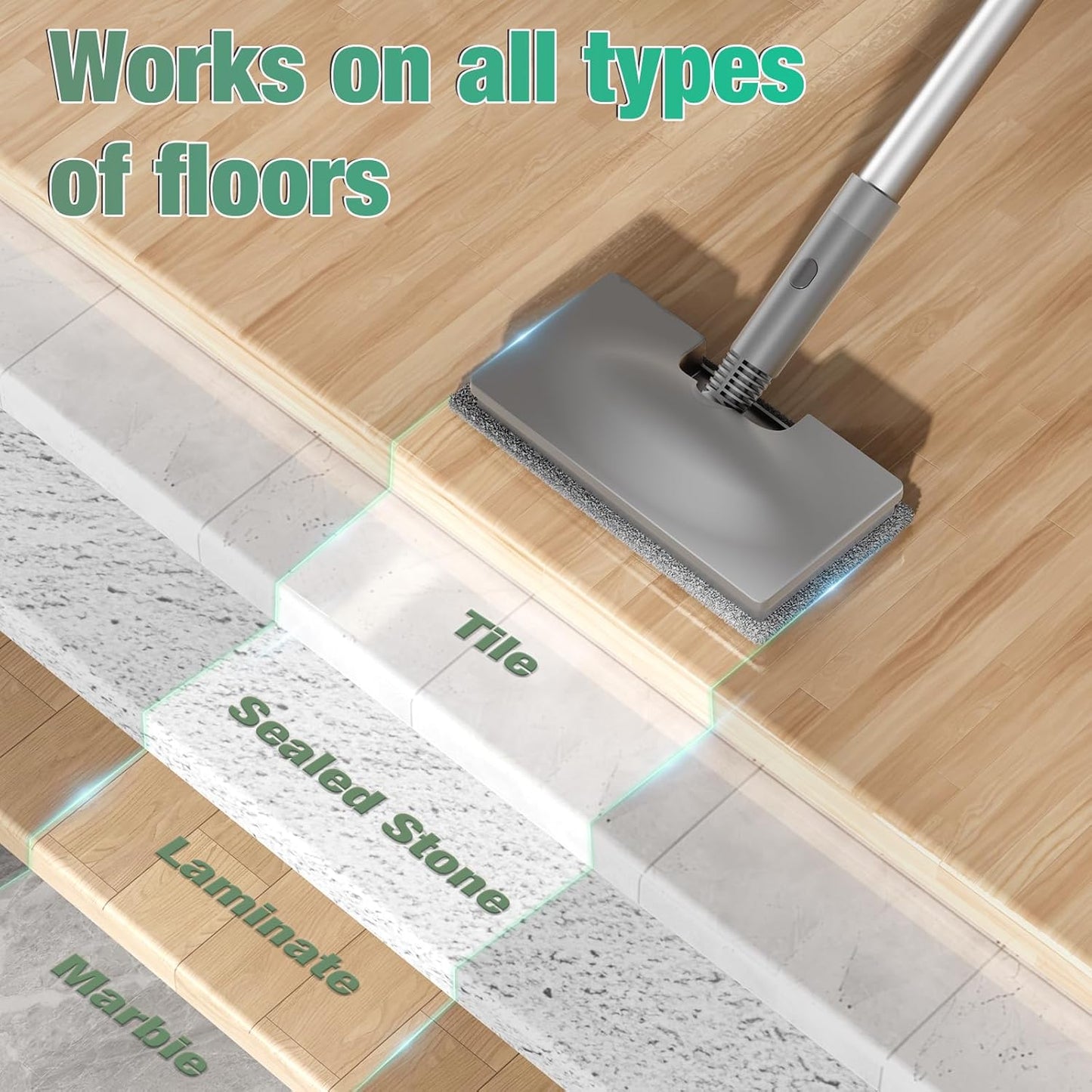 11-in-1 Steam Mop - Detachable Handheld Steam Cleaner with 500mL Tank, 260℉ Floor Steamer for Hardwood, Tile, Grout, Windows, Bath & Kitchen - 3-Level Steam Control, Multi-Purpose Floor Steam Cleaner