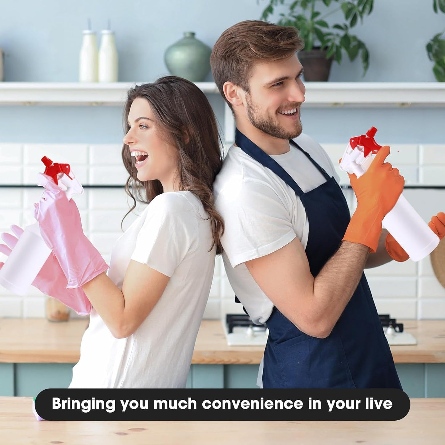 Eccliy 12 Pcs 16 Oz Plastic Spray Bottle, Adjustable Empty Reusable Sprayer for Cleaning, Planting, Water, Bathroom and Kitchen, BBQ, Commercial and Residential(Red,Smooth)