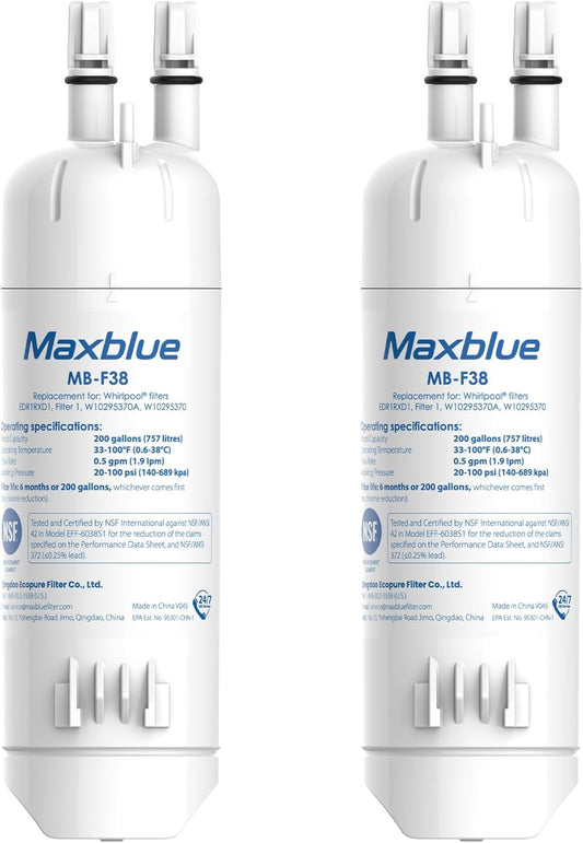 Maxblue EDR1RXD1 Replacement for Everydrop® Filter 1, Whirlpool® W10295370A, EDR1RXD1B, P8RFWB2L
