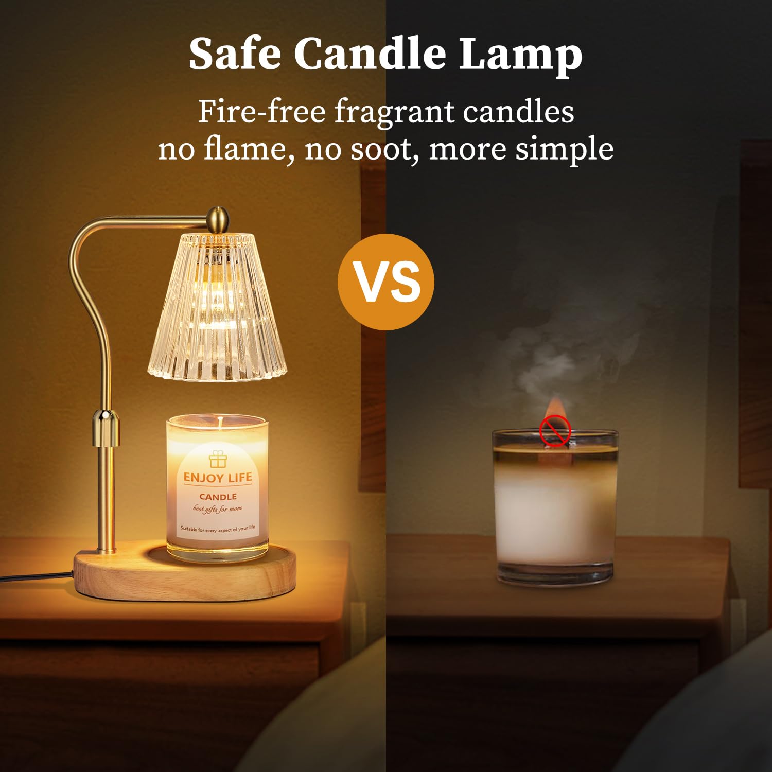 seenlast Candle Warmer Lamp with Timer Dimmer Adjustable Height for New Home Bedroom,Mothers Day
