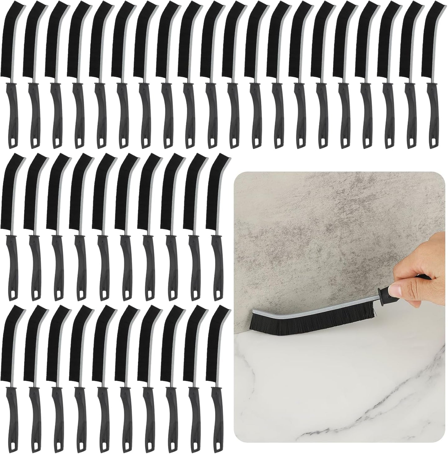 Crevice Cleaning Brush, 40 PCS Hard Bristled Crevice Cleaning Brush, Gap Cleaning Brush, Multifunctional Crevice Cleaning Brushes for Household Use, Dead Corners Brushes Window and Door Gap