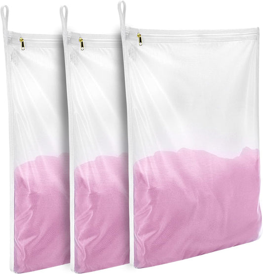 GOGOODA Delicates Laundry Bags, Fine Mesh Wash Bag for Lingerie, Underwear, Bra, Silk, Socks with Hanging Loop