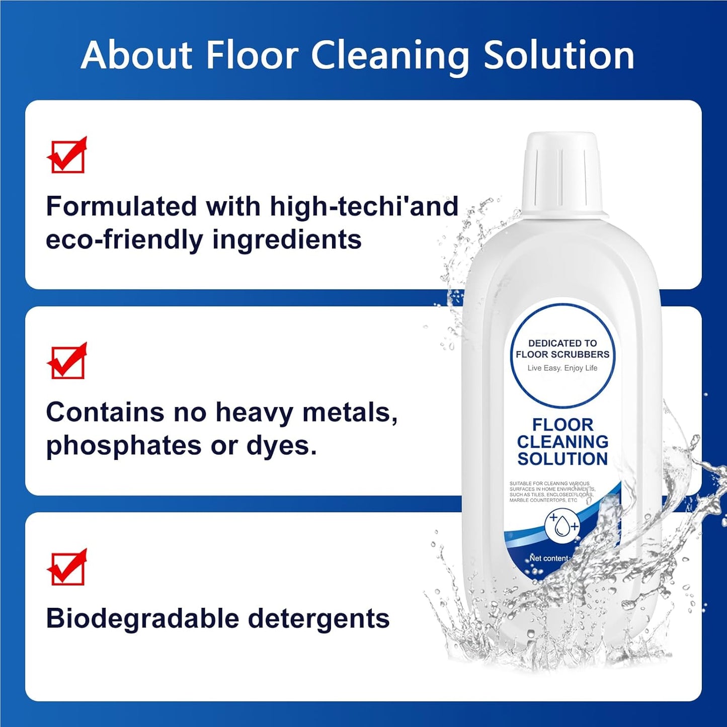 GCW Cleaning Solution Refill 500ML Blue Bottle Original Flavor Floor Cleaner Solution Compatible With Tineco iFLOOR, 3, S3, S5, S5 COMBO, S5 Pro 2, S6, S7 PRO, S7 COMBO Wet Dry Vacuum (1 bottle)