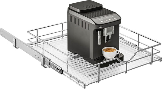 WelFurGeer Soft Close Slide Out Cabinet Shelf, 20" W x 22" D Pull Out Drawers for Kitchen Cabinets, Kitchen Shelf Organizer, Cupboard Organizers and Storage, Under Cabinet Pull Out Shelves