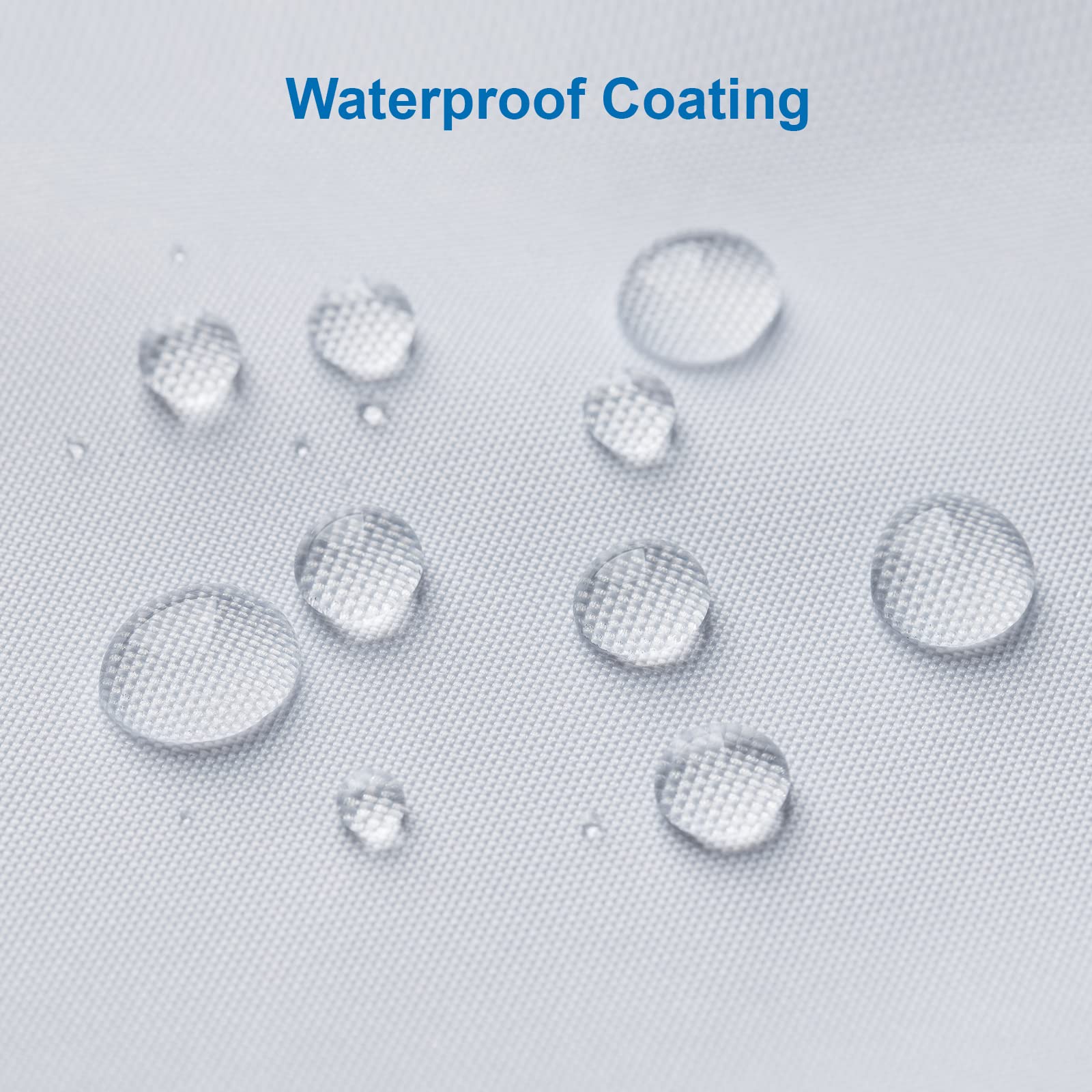 Amazer White Shower Liner Cloth Waterproof, White Shower Curtain Liner Fabric with Weighted Stones