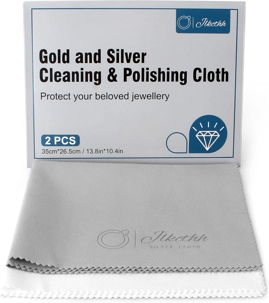 Jewelry Cleaning and Polishing Cloth, 100% Pure Cotton Silver Polishing Cloth for Sterling Silver &