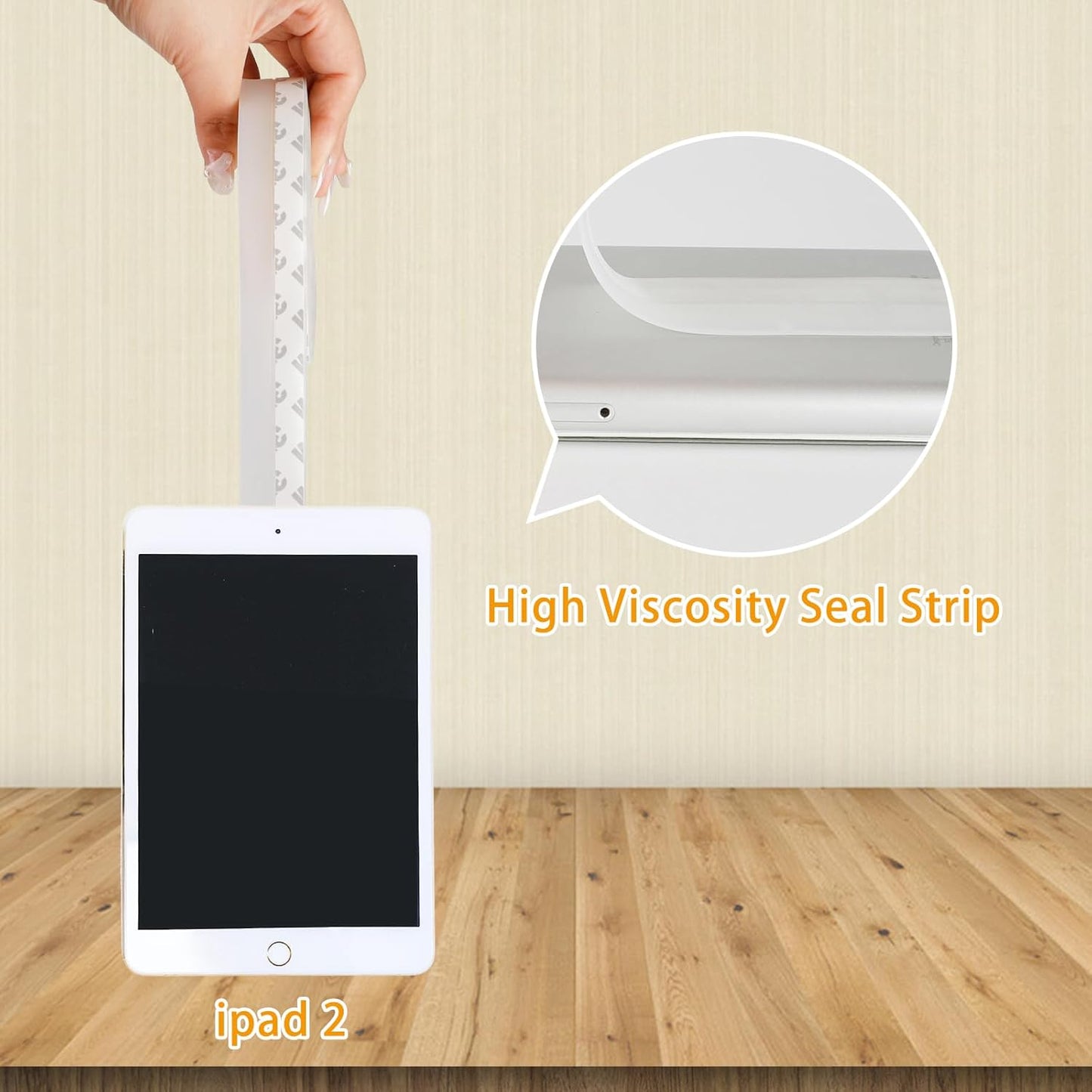 Door Weather Stripping Doors Seal Strip, 26 FT Silicone Sealing Tape for Door Draft Stopper Adhesive for Doors, Windows and Shower Glass Gaps(White, 25mm)