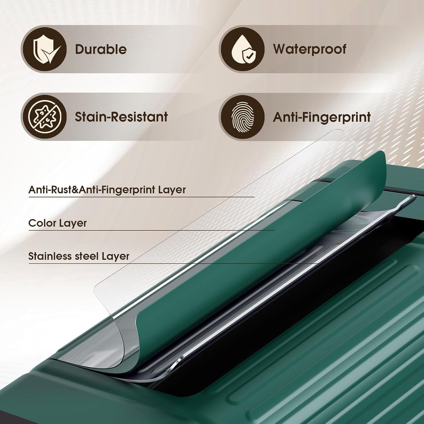 CEROELDA Small Trash Can with Lid-5L/1.3 Gal,Stainless Steel Outdoor Dog Poop Garbage Can-Farmhouse Retro Metal Waste Bin w/Step Pedal for Bathroom Bedroom Office-Soft Close-Green