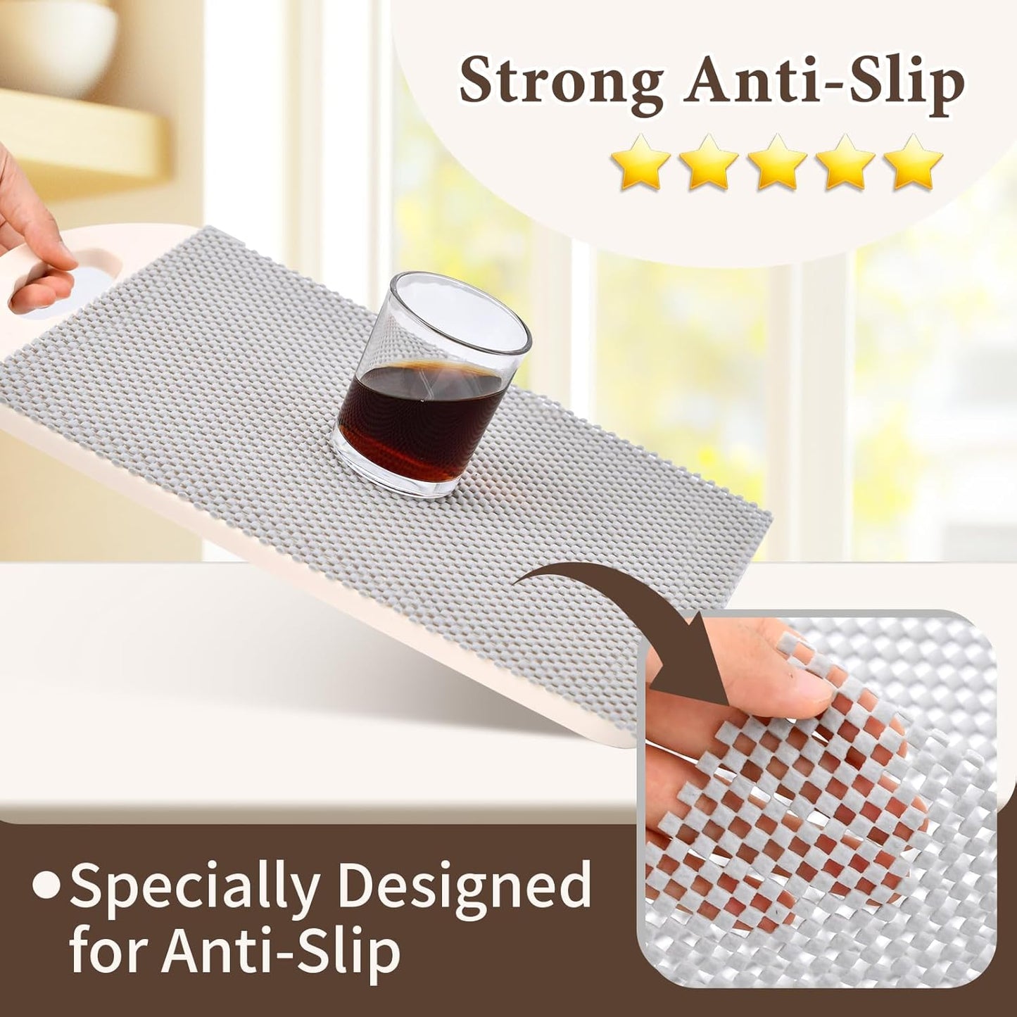 Shelf Liners for Kitchen Cabinets Non Adhesive Shelf Liner Paper Non-Slip Thickened Drawer Liner Easy to Clean for Tool Box Refrigerator Grey 11.8 x 236.2 in