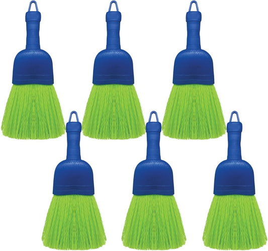LOLA Whisk Broom, Hand Brush, 6 Pack, Durable Bristles, Whisks Away Dirt & Debris, Compact, Hang Hole for Easy Storage, Indoor/Outdoor