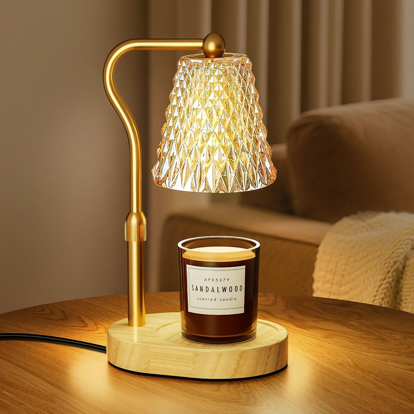 Candle Warmer Lamp with Timer Dimmer, Birthday Gifts for Women Mom, Height Adjustable Wax Melt