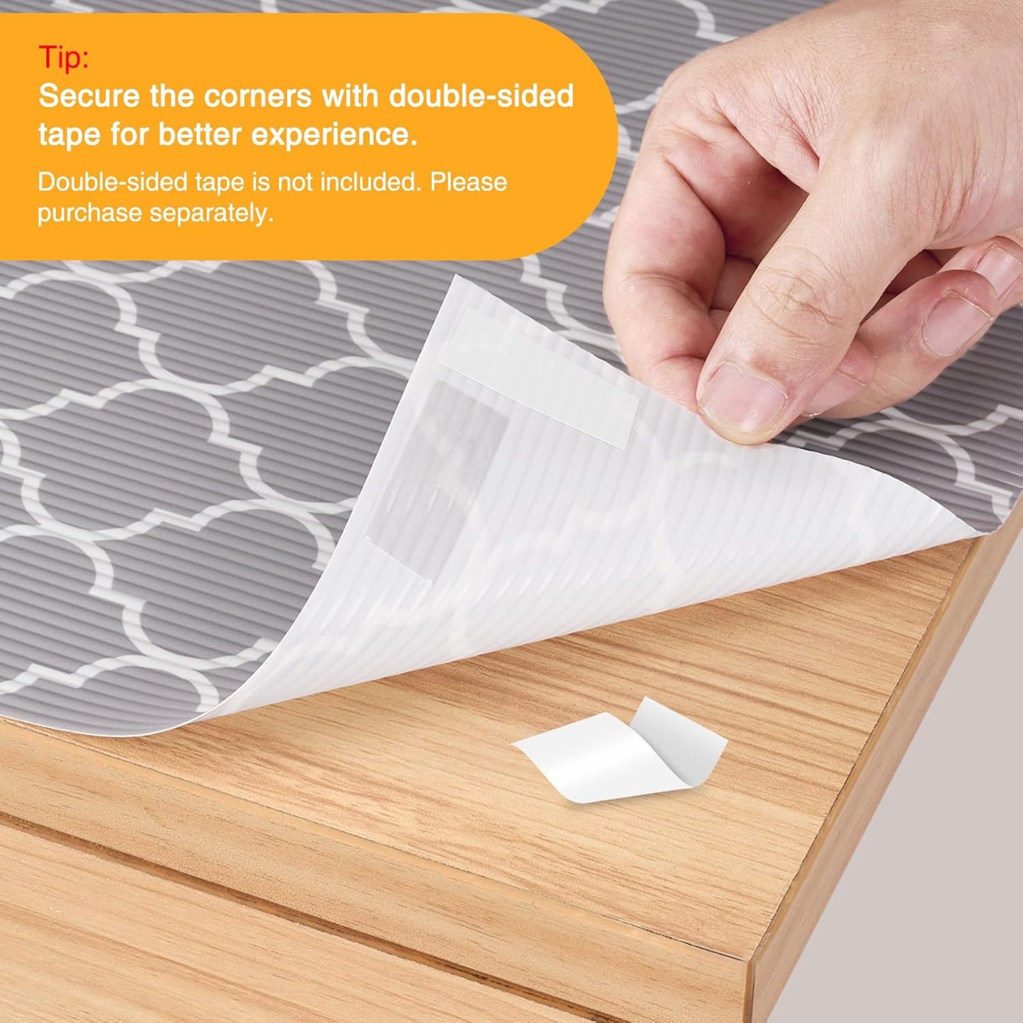 Glotoch 2 Rolls Non Adhesive Shelf Liners for Kitchen Cabinets, Waterproof Drawer Liners for Kitchen, Non Slip Cabinet Liners for Shelves/Dresser/Refrigerator/Bathroom, 17.5" x 30 FT, Gray