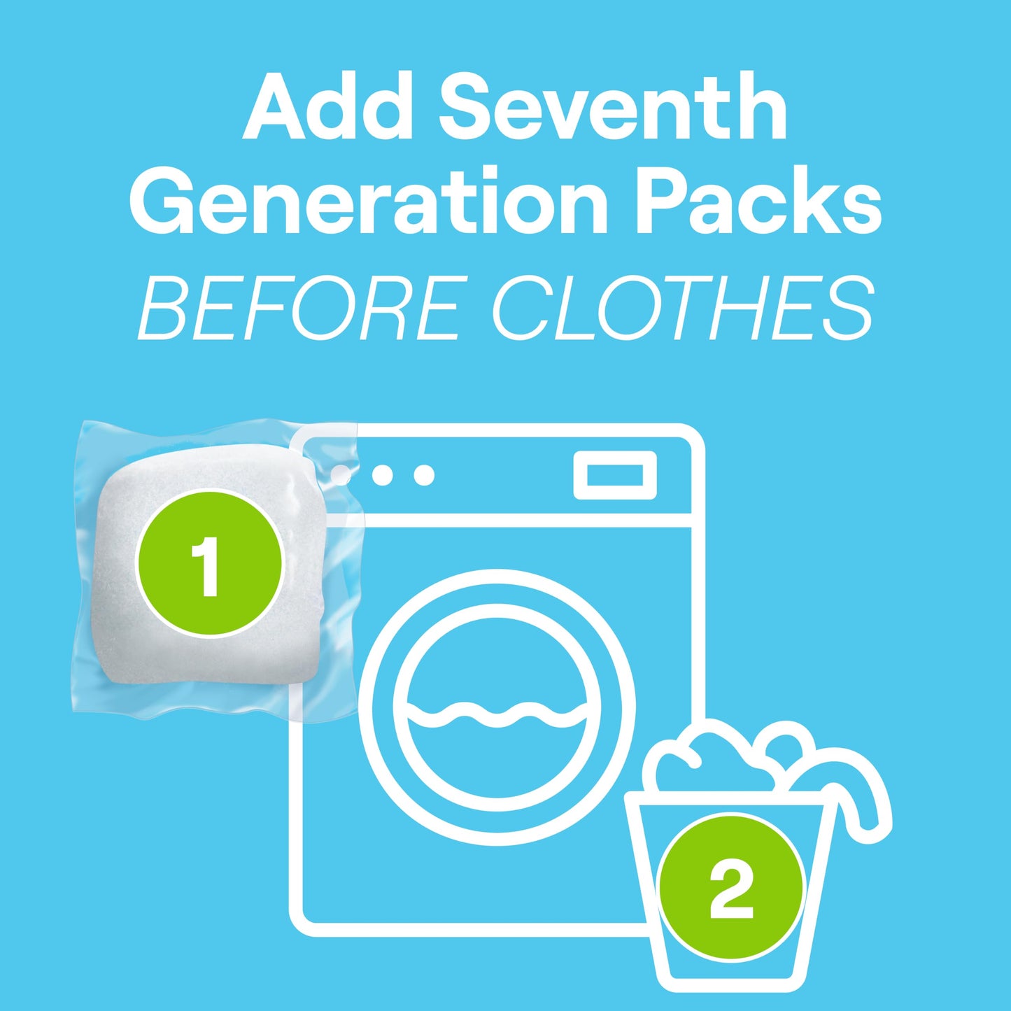 Seventh Generation Laundry Detergent Packs, Free & Clear, Made for Sensitive Skin, EPA Safer Choice