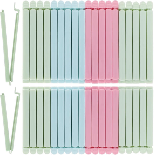 40 PCS Sealing Clip Bag Plastic Bag Chip Clips Large Size Food Bag Clips for Food Storage Kitchen and Home (5.9in x20, 4.72in x20)