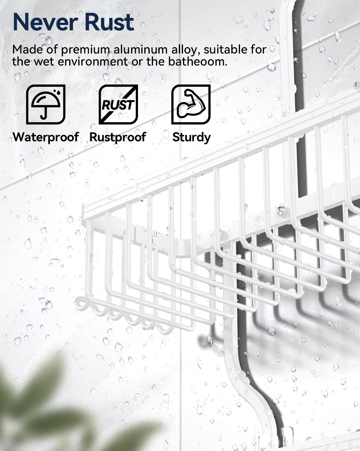 YASONIC Never Rust Shower Caddy Hanging, Aluminum Shower Racks for Inside Shower, 3-Tier Shower