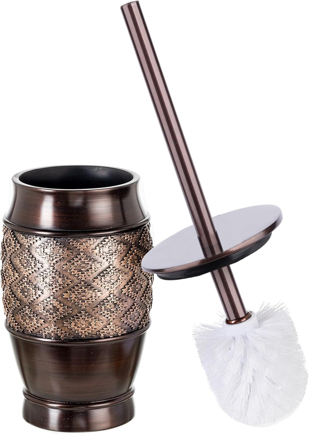 Creative Scents Dublin Brown Toilet Brush Set - Toilet Bowl Cleaner Brush and Holder - Decorative Toilet Bowl Scrubber - Space Saving Designed Toilet Bowl Cleaner