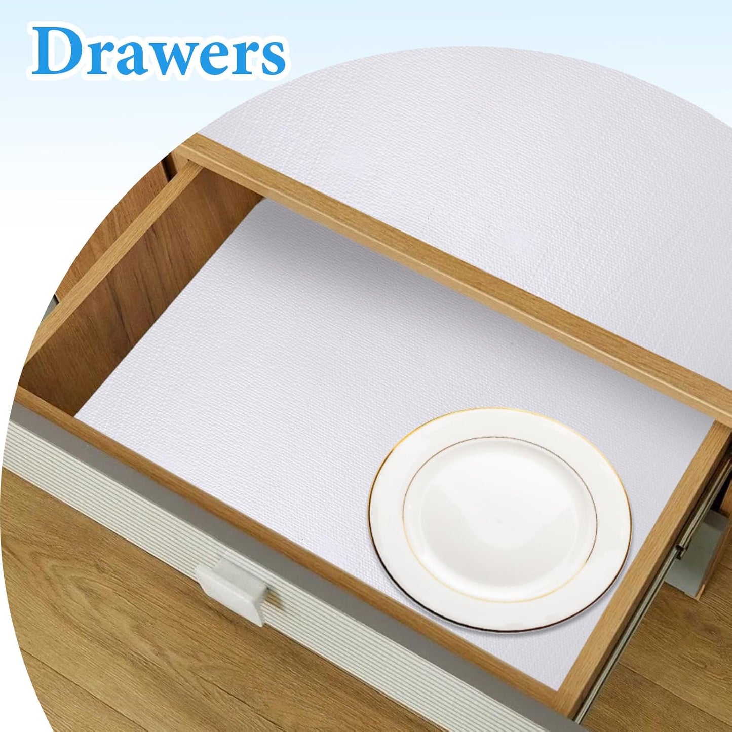 Shelf Liners for Kitchen Cabinets 12in x 20FT Non Adhesive Drawer Liner White Thickened Shelf Liner Paper Strong Non-Slip Easy to Clean for Tool Box Refrigerator with Knife and Tape Measure