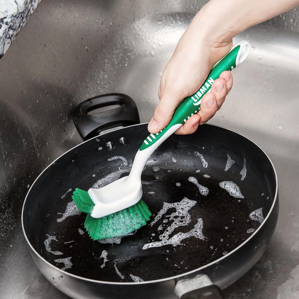 Libman Heavy Duty Scrub Brush Kit for Tub, Tile & Grout, 3 Brush Styles