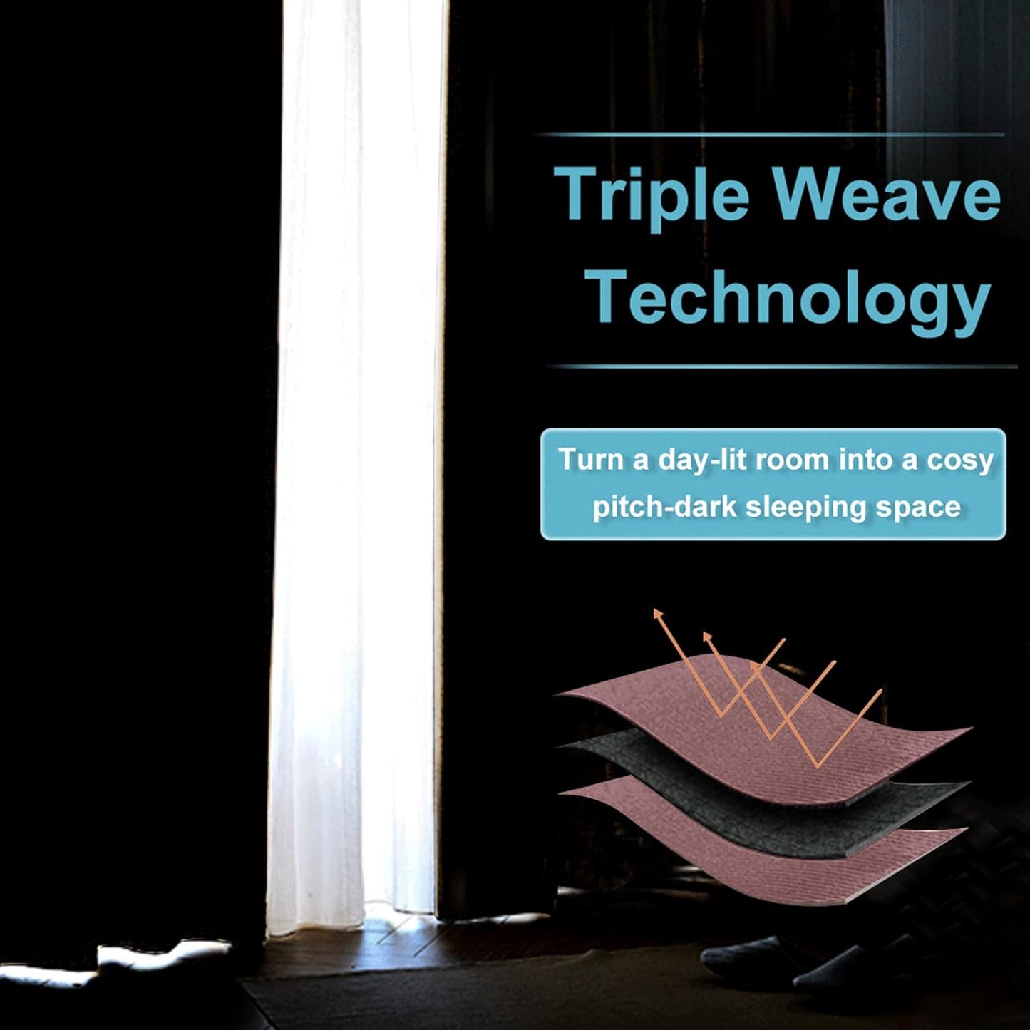 RYB HOME Living Room Curtains Blackout - Light Block Energy Efficiency Small Window Treatment Drapes for Kitchen Dining Baby Nursery Farmhouse Decor, W 42 x L 84 inch, Dusty Rose, 2 Panels