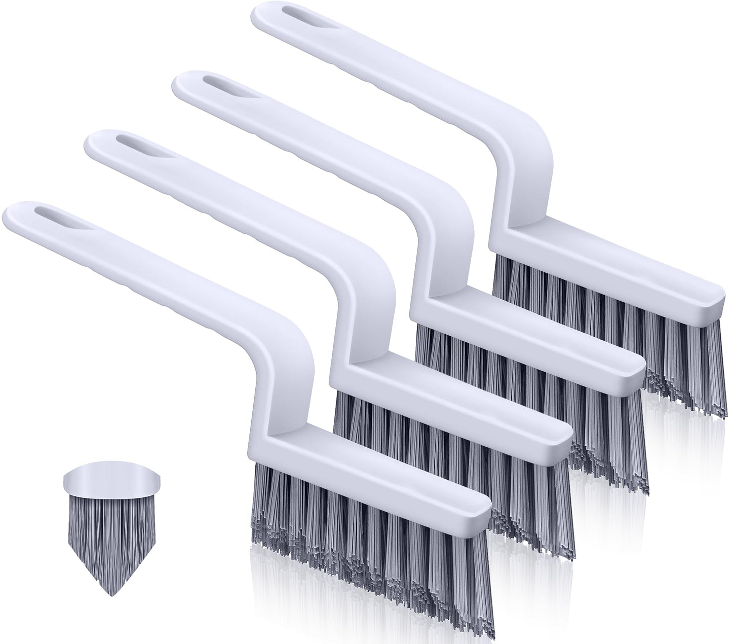 Lumkew Grout Brush Cleaning, 4 Pcs Grout Cleaner Scrubber for Tile Floors