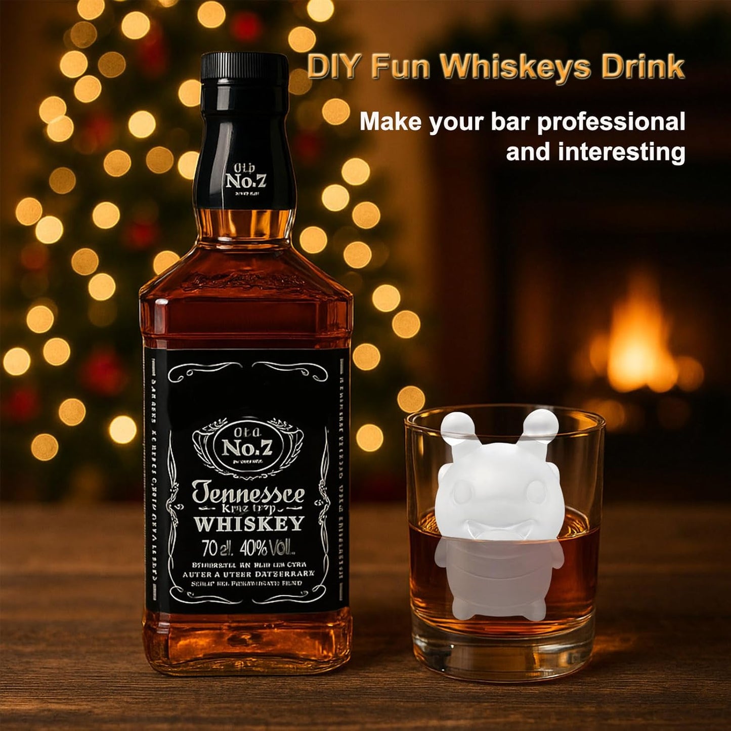 3D Bee Ice Cube Silicone Molds Tray for Whiskey, Cocktail, Drink Decor, Bar; Rich Details. Cute Bees Gifts for Women Kids Girls Boys, Fun Animal Insect Shape Soap Epoxy Resign Mold; 2 Pack