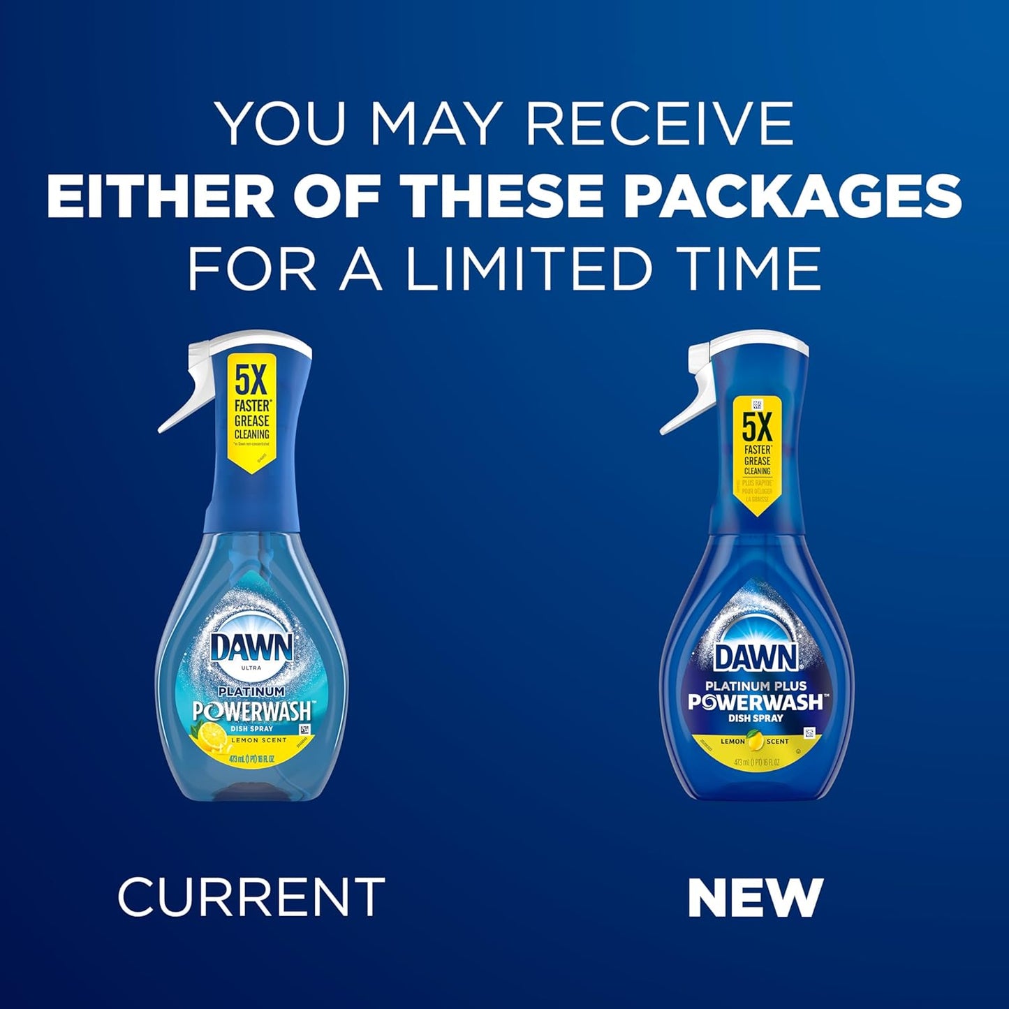 Dawn Powerwash Spray, Dish Soap, Dishwashing Liquid, Cleaning Supplies, Lemon, 1 Starter Kit + 3 Refills, 4 units of 16oz (64oz)