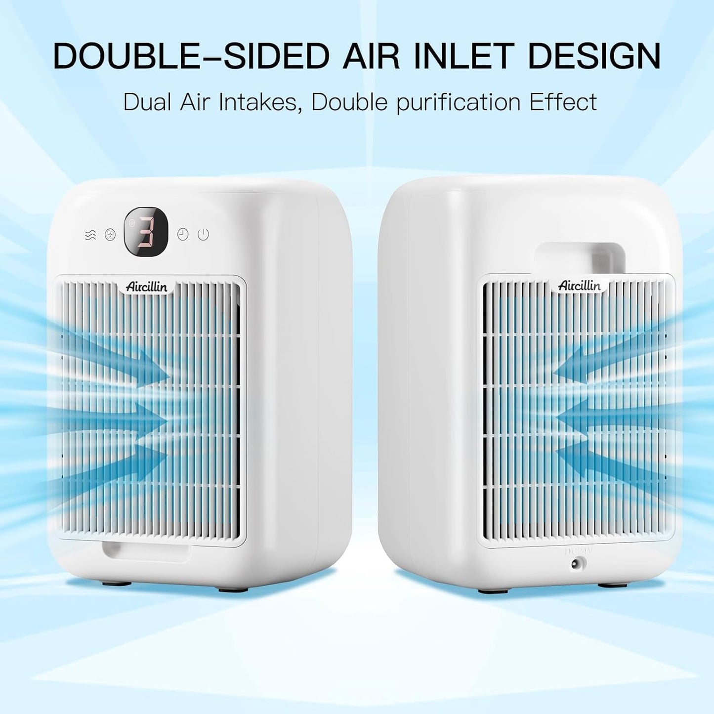 Air Purifiers for Home Bedroom Up to 908 Sq Ft, Air Purifiers with HEPA Filter Aromatherapy,Turbo Boost Button, Sleep Mode, White