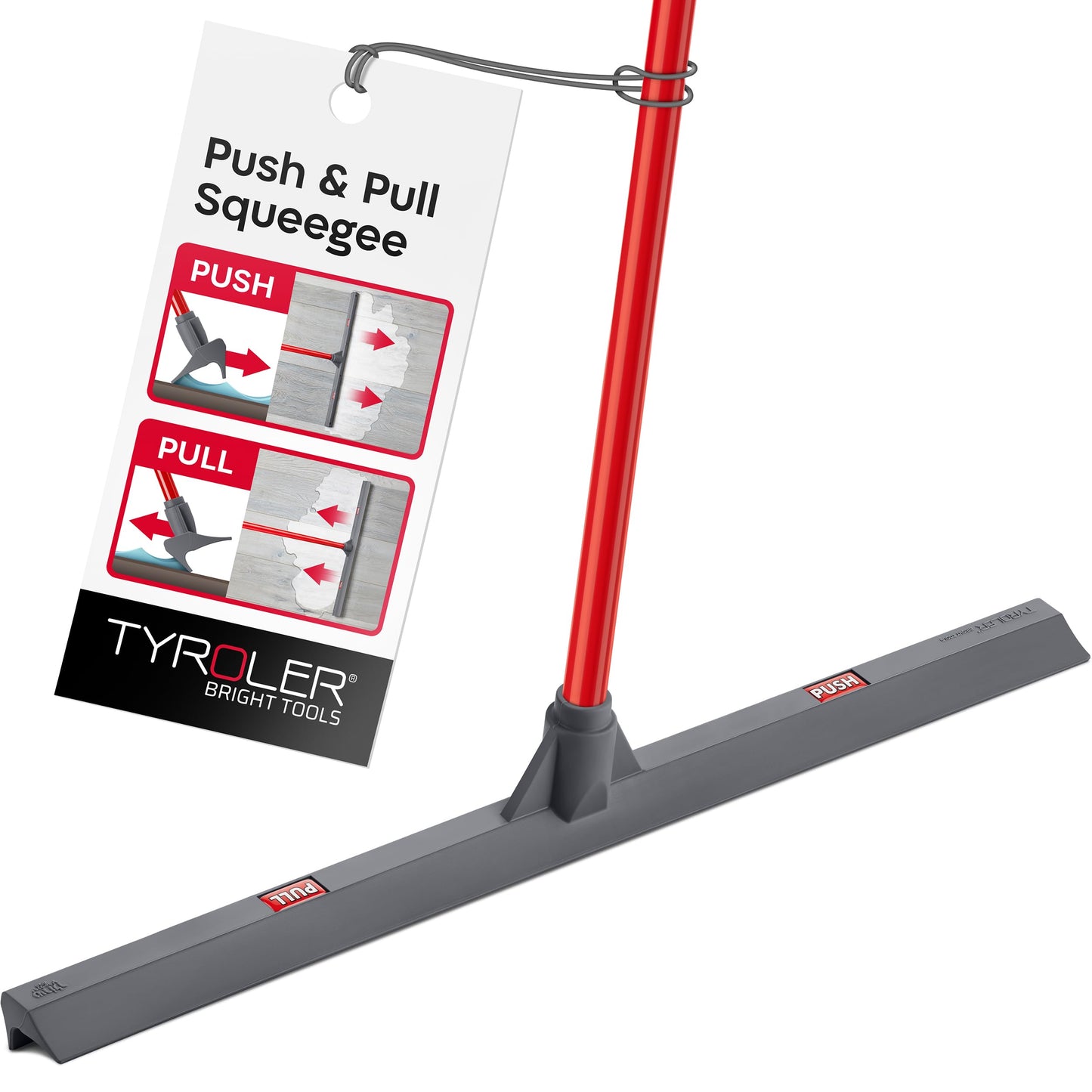Tyroler Floor Squeegee Heavy Duty 24" | Floor Squeegee for Concrete Floors