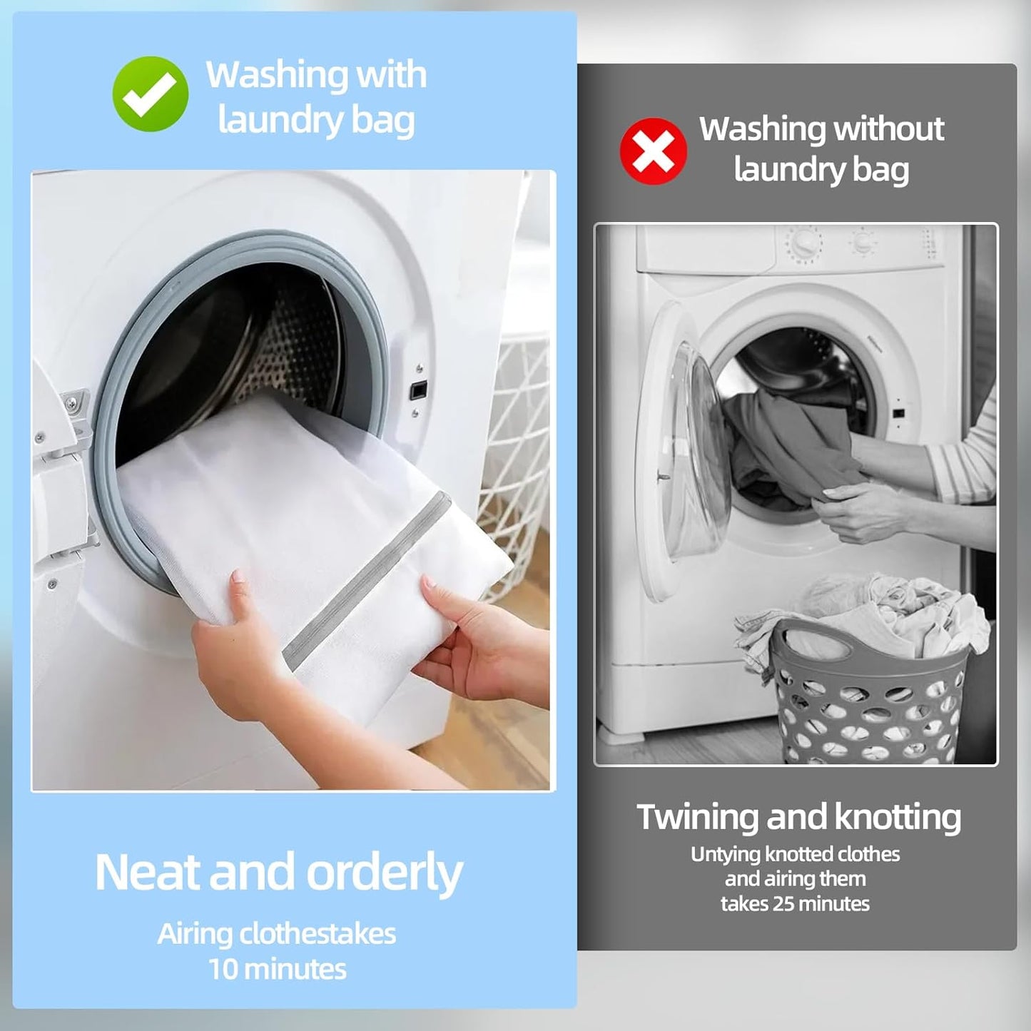 Mesh Laundry Bags, Mesh Wash Bags, Durable Mesh Structure with Strong Zipper, Suitable for Underwear, Delicate Clothes, Pants, Shoes, Socks Washing (Small Fine Mesh, X-Large 24 * 24in*4pcs)