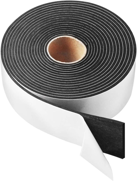 High Density Foam Tape,2 Inch Wide x 1/8 Inch Thick Door Insulation Tape,Adhesive Weather Stripping