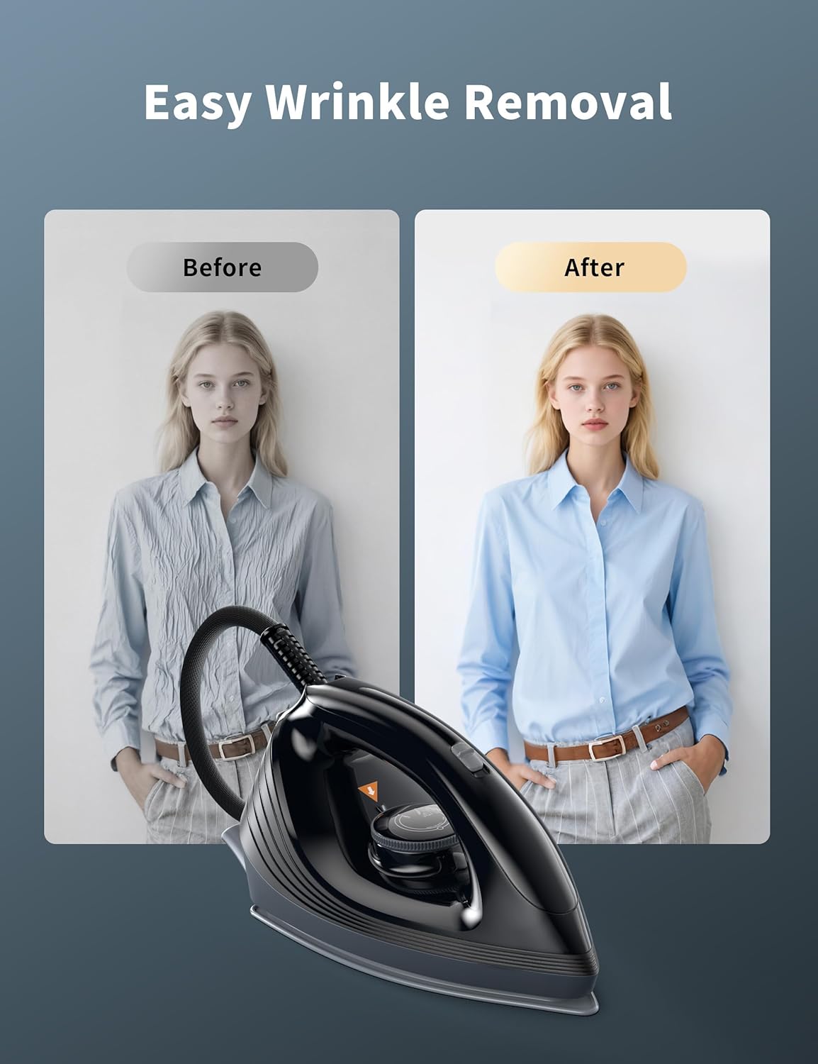 Sundu Iron Steamer for Clothes,1600W Steam Station Professional Steam Iron For Clothes with 44 oz Tank, 400 microsteam holes, Built-In Pump, Ceramic baseplate,Iron Lock For Easy Carry