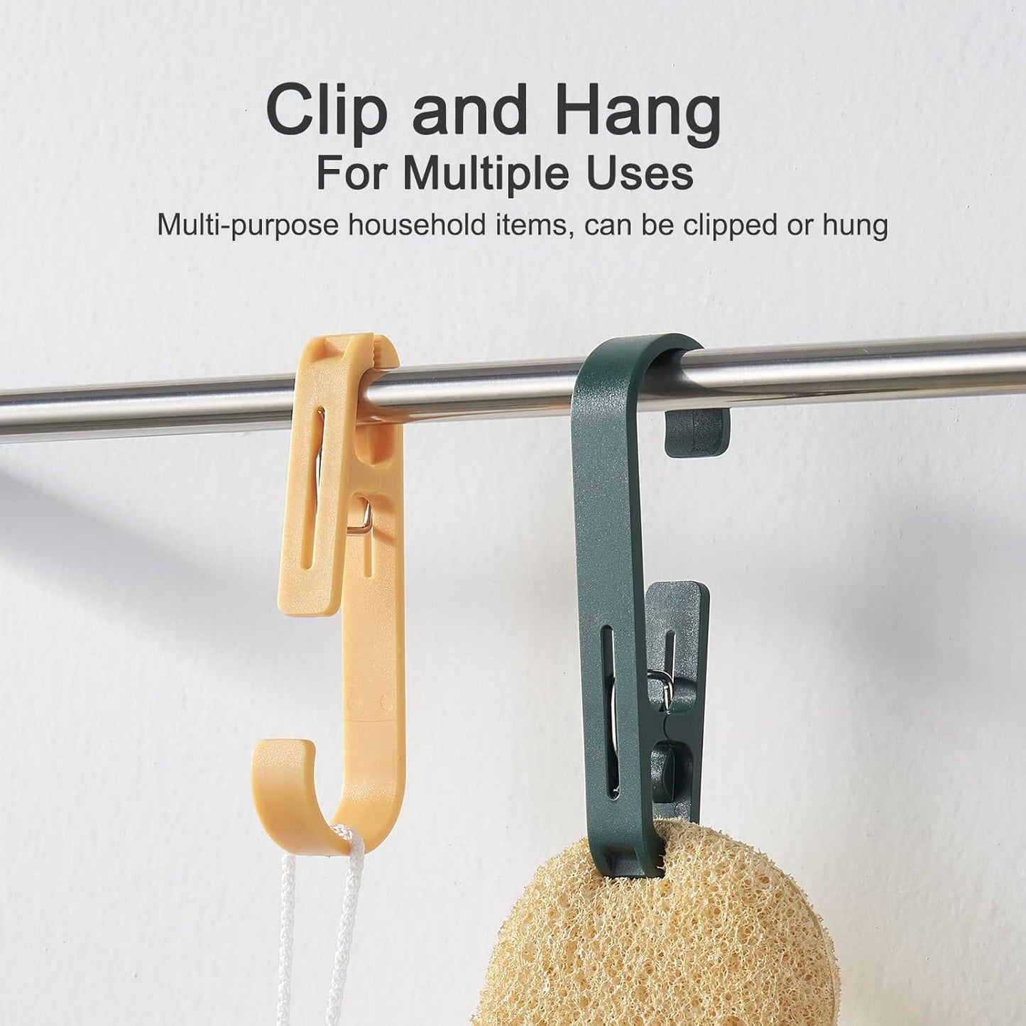 12 Pcs Large Clothes Pins Towel Clips, Multipurpose Clothes Pins Hook, Strong Plastic Clothes Hanger. S Hook for Shower Curtain Laundry Clothes pins