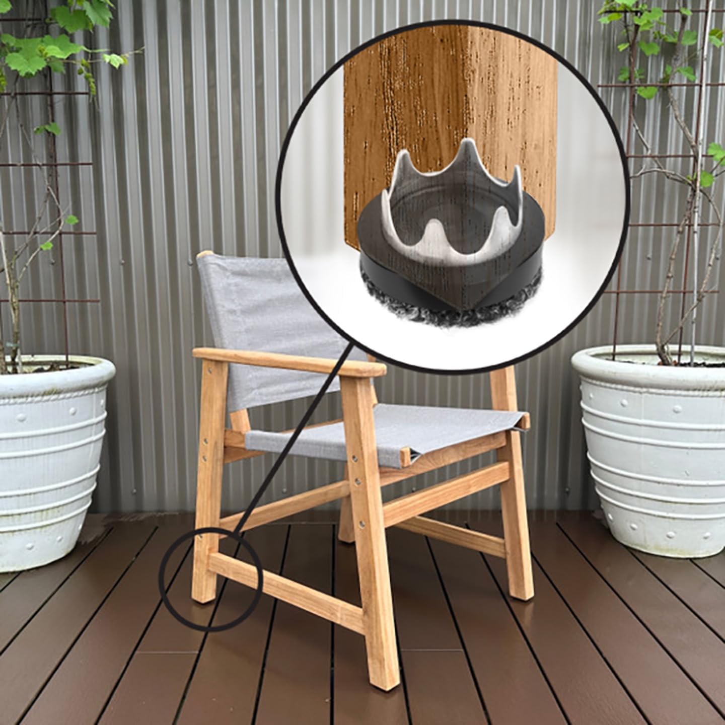 Gorilla Outdoor 1 inch Furniture Feet Floor Protectors/Weatherproof Berber Glides (Set of 8) Hammer On Furniture Pads for Outdoor & Indoor Use