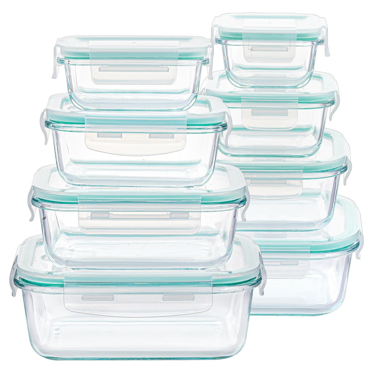Vtopmart 8 Pack Glass Food Storage Containers with Airtight Lids